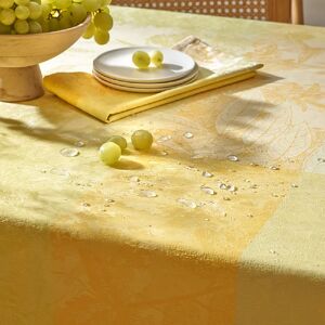 Nappe enduit impermeable pur coton jaune 175x175 Garnier Thiebaut [Multicolore]