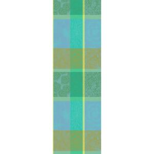 Chemin de table pur coton vert 55X180 Garnier Thiebaut [Blanc]