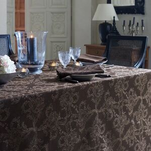 Nappe pur coton marron 89x89 Garnier Thiebaut [Noir]