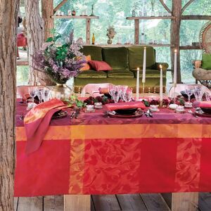 Nappe pur coton rouge 115x115 Garnier Thiebaut [Multicolore]