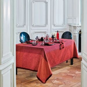 Nappe antitache deperlant pur coton rouge 155x155 Garnier Thiebaut []