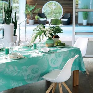 Nappe pur coton vert 180x180 Garnier Thiebaut [Multicolore]