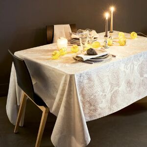 Nappe pur coton beige 180x180 Garnier Thiebaut