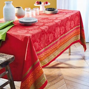 Nappe pur coton rouge 155x225 Garnier Thiebaut [Gris]