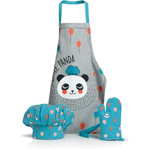 Ensemble Gant, toque et tablier de cuisine impression Panda Enfant Winkler []