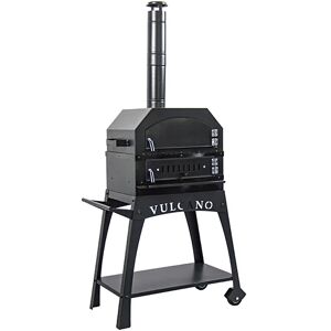 Four a pizza et barbecue Multicook 2 en 1 Vulcano [Noir]