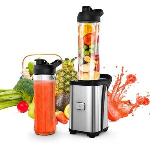 Blender electrique Smoothie 0,6L 350W gris noir Vendos85