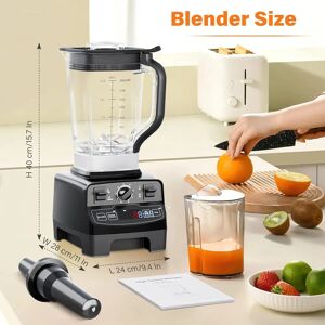 Blender electrique Smoothie Professionnel 33000r/min 2000W noir Vendos85