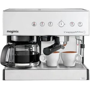 Cafetiere Expresso et filtre automatic chrome mat 1,4 L 11423 Magimix [Gris metallise]