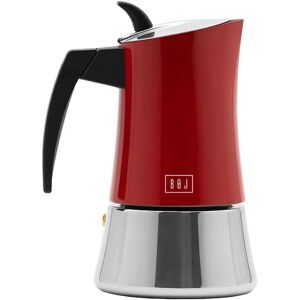 Cafetiere moka Hola rouge 4 tasses en Acier inoxydable BOJ [Noir]