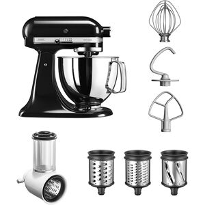 Robot artisan noir 5KSM175PS avec accessoire tranchoir et rapes 3 cylindres 5KSMVSA Kitchenaid