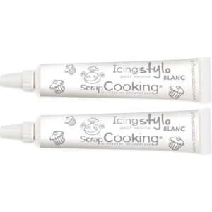 2 stylos de glacage blancs gout vanille Scrapcooking