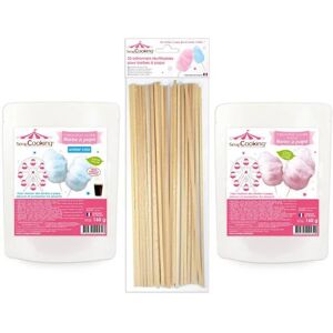 Coffret barbe a papa bleu & rose + Batonnets Scrapcooking