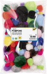 Folia Pompons, 100 pièces, tailles et couleurs assorties - Lot de 3