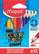Maped Crayon de couleur COLOR'PEPS STRONG MINI, étui de 12 - Lot de 12