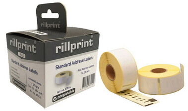 rillstab Rouleau d'étiquettes, 101 x 54 mm, blanc - Lot de 3