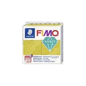 Fimo Pâte à modeler EFFECT, or pailleté, 57 g - Lot de 7