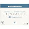 Clairefontaine Fontaine bloc collé 4 côtés 15F 36x48cm 300g grain nuageux - Lot de 2