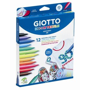Giotto Etui de 12 feutres pour tissu coloris assortis