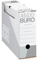Maxiburo Boîte à archives grise dos 10 cm Maxiburo - Lot de 20 Maxiburo Boîte à archives grise dos 10 cm Maxiburo - Lot de 20