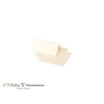 Clairefontaine Paquet de 25 marque-places Pollen 85x80mm 210g/m² - Ivoire irisé - Lot de 3 Clairefontaine Paquet de 25 marque-places Pollen 85x80mm 210g/m² - Ivoire irisé - Lot de 3