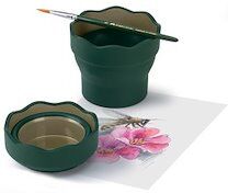 Faber-castell Gobelet CLIC & GO, vert foncé, en plastique - Lot de 6 Faber-castell Gobelet CLIC & GO, vert foncé, en plastique - Lot de 6