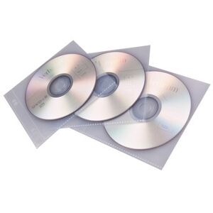 Pochette pour CD/DVD, pour 1 CD/DVD, transparent - Lot de 10