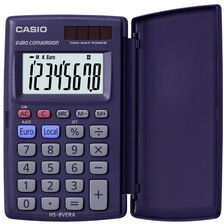 Casio Calculatrice de poche HS-8 VERA, alimentation solaire - Lot de 2