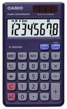 Casio Calculatrice de poche SL-300 VERA, solaire / à pile - Lot de 2