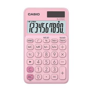 Casio Calculatrice SL-310UC-PK, rose - Lot de 2 - Publicité