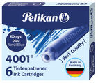 Pelikan Cartouches d'encre 4001 TP/6, vert foncé - Lot de 15 Bleu nuit