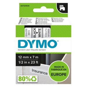 Dymo Ruban polyester Dymo D1 12 mm S0720540 fond blanc - encre noire