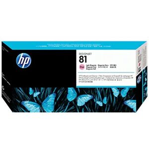 HP 81 tête d'impression encre teintée magenta clair et dispositif de nettoyage de tête d'impression DesignJet Rouge