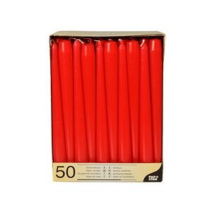 Papstar Bougie de chandelier, 22 mm, en pack de 50, rouge Bleu arctique