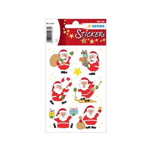 Herma Sticker de Noël DECOR 'Père Noël' - Lot de 12 Noir