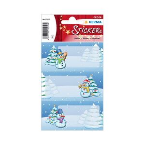 Herma Autocollants de Noël DECOR 'Paysage d'hiver' - Lot de 12