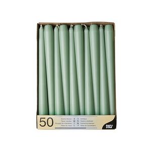 Papstar Bougie de chandelier, 22 mm, pack de 50, vert jade