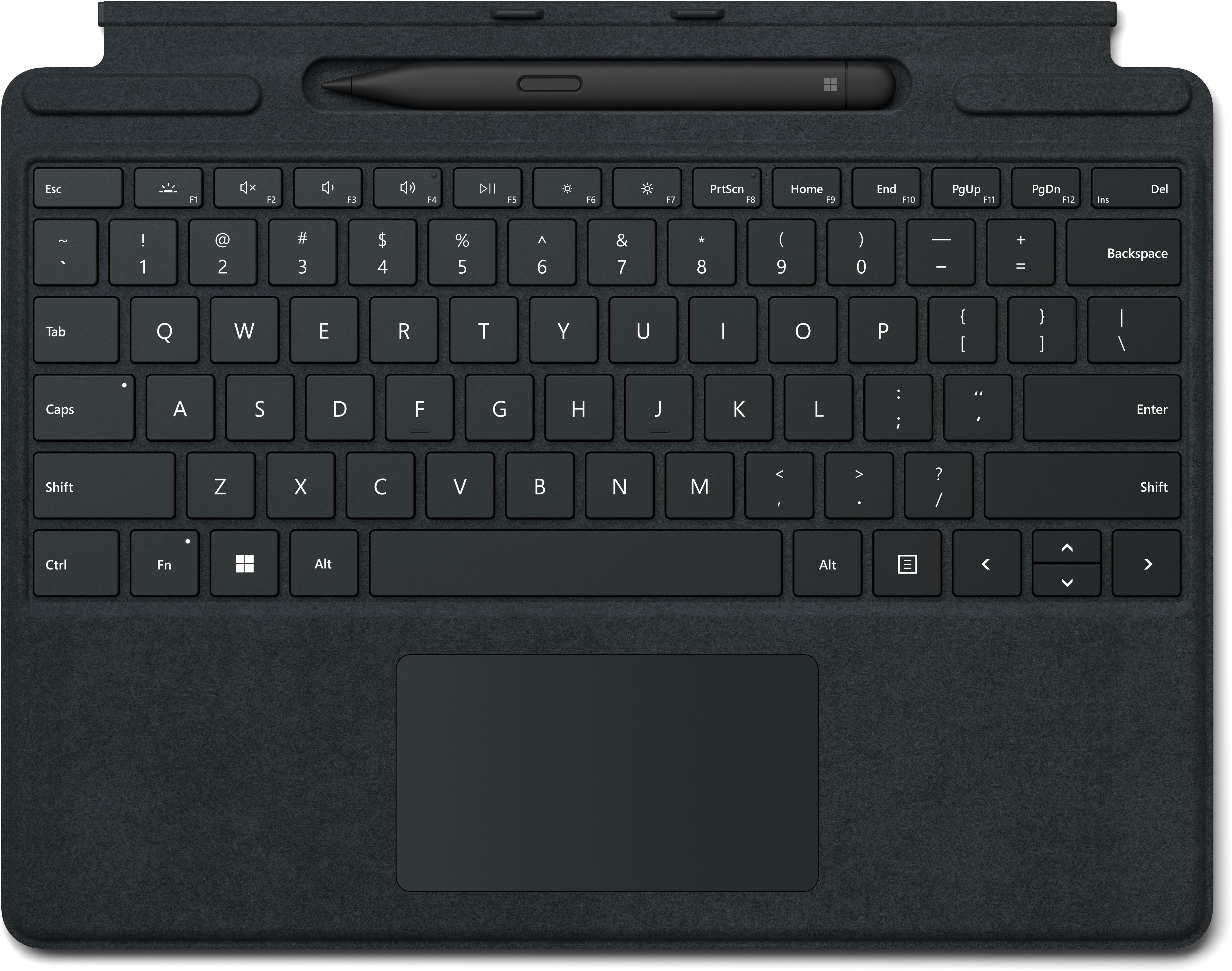 Surface Pro Signature Keyboard with Slim Pen 2 Noir Microsoft Cover port QWERTY Anglais