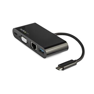 StarTech.com Adaptateur Multiport USB-C - Mini Dock USB-C avec Sortie Vidéo VGA 1080p - Power Delivery Passthrough 60W - USB 3.1 Gen 1 Type-A 5Gbps...