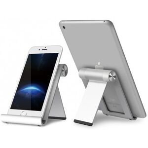 Alba Support ergonomique téléphone/tablette en aluminium, compatible 3 à 11 pouces Noir brillant