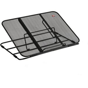 Alba Support ordi portable 15 à17'' métal mesh Noir (Acier perforé) ultra-résistant,se replie entièrement