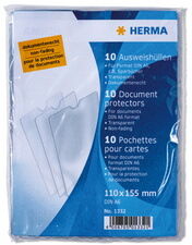 Herma Pochette pour carte, PP, 1 poche, 58 x 87 mm, pack - Lot de 4 Vert
