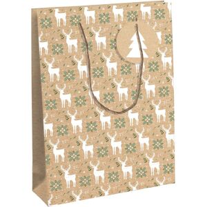 Clairefontaine Sac cadeau de Noël 'Lovely Home Green', large - Lot de 9