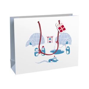 Clairefontaine Sac cadeau de Noël 'Pinguine', shopping - Lot de 7