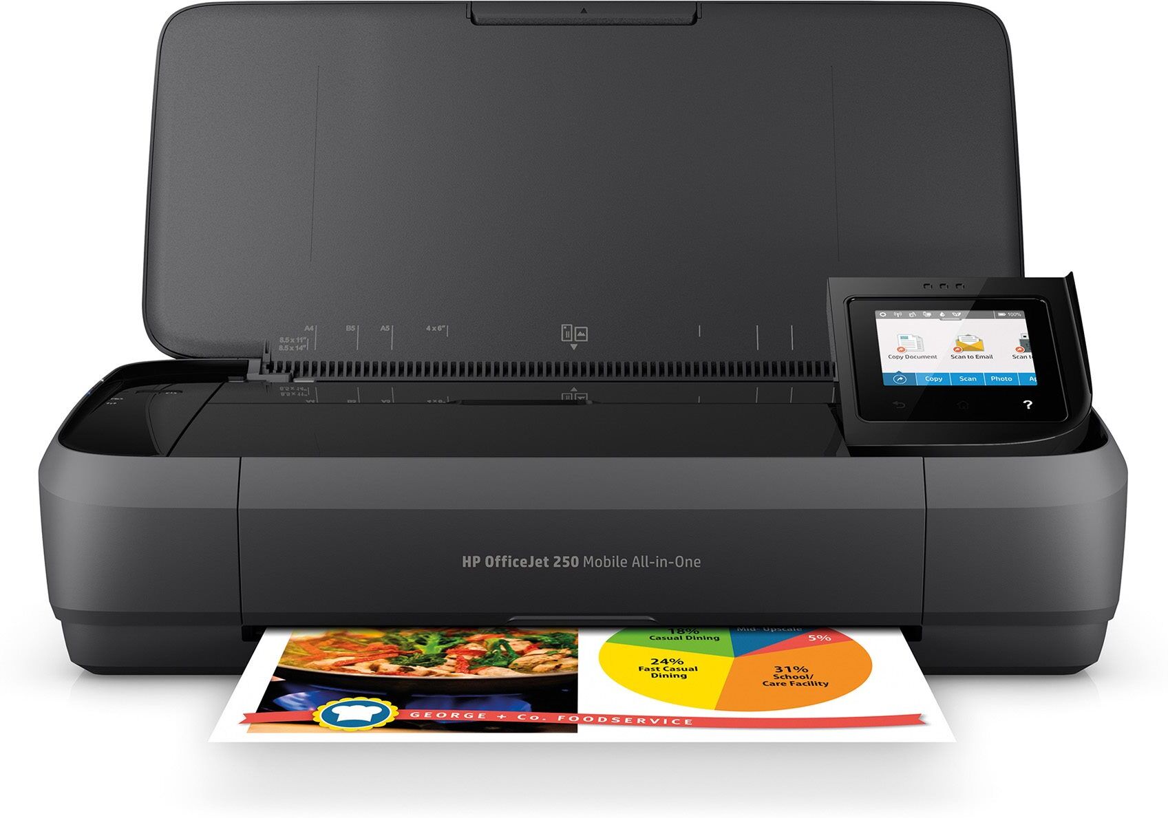 Imprimante multifonction jet d'encre 3 en 1 portable HP Officejet 250