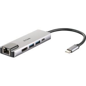 D-Link DUB-M520 station d'accueil Avec fil Thunderbolt 3 Aluminium, Noir