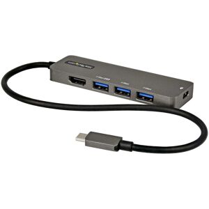 StarTech.com Adaptateur Multiport USB-C - Adaptateur USB-C vers HDMI 2.0b 4K 60Hz (HDR10), Alimentation 100W Passthrough, Hub 4 Ports USB 3.0 - Min...