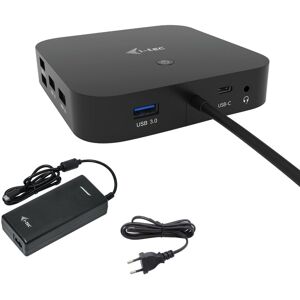 i-tec USB-C HDMI DP Docking Station with Power Delivery 100 W + Universal Charger 100 W