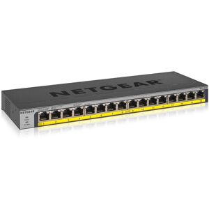 Netgear GS116LP Non-géré Gigabit Ethernet (10/100/1000) Connexion Ethernet, supportant l'alimentation via ce port (PoE) Noir