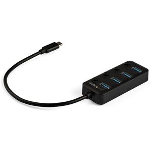 StarTech.com Hub USB 3.0 Type-C 4 Ports avec Commutateurs Individuels par Port (On/Off) - SuperSpeed USB 3.2 Gen 1 (5Gbps) - Alimenté par Bus USB -...